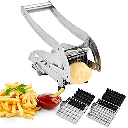 Stainless Steel Potato Chipper with 2 Blades Machine Maker Slicer / 6979838754543
