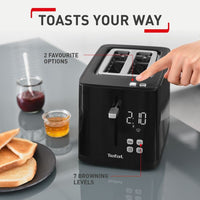Tefal Smart’n Light 2 Slice Digital Toaster Black / TT640840