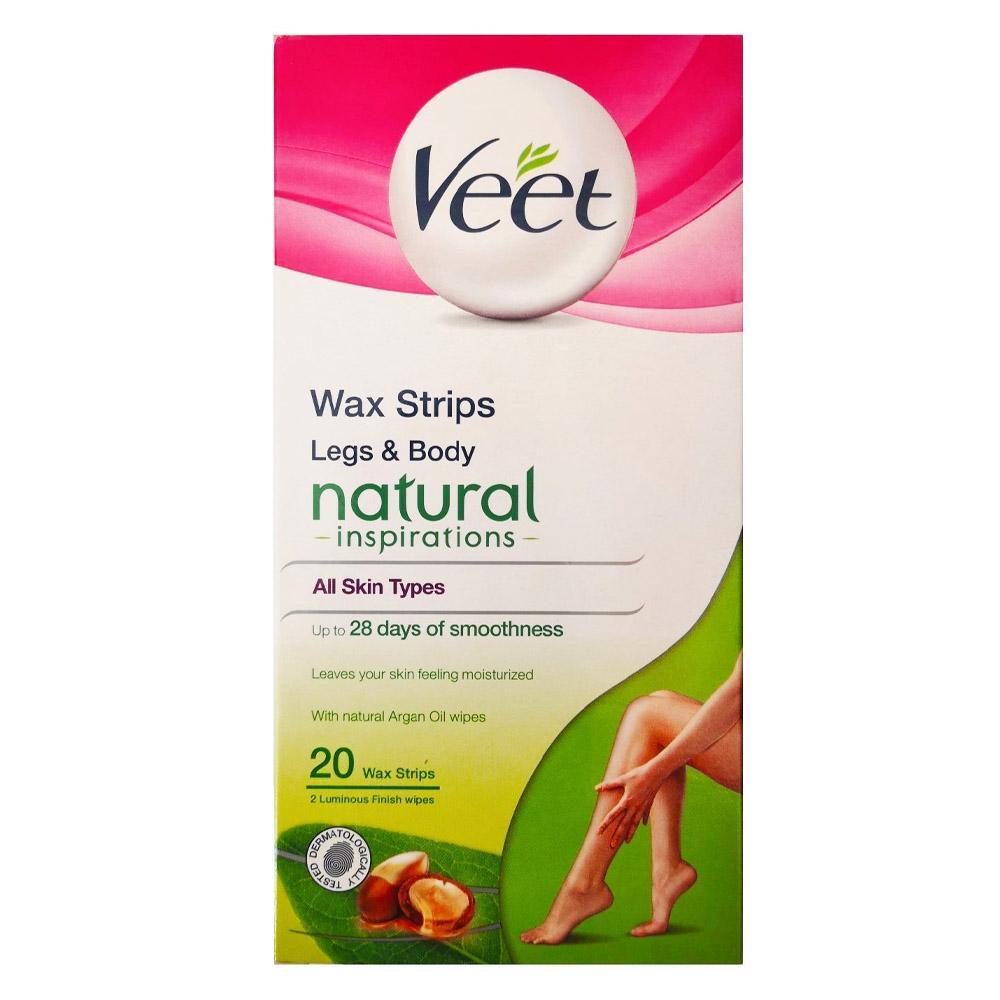 Veet Wax Strips Natural Inspiration For All Skin Type 20 pcs..