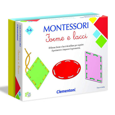 Clementoni Montessori Shapes and Laces - French - Karout Online -Karout Online Shopping In lebanon - Karout Express Delivery 