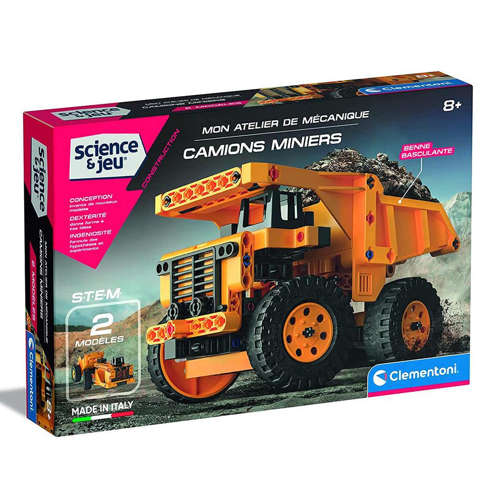 Clementoni Science and construction game, Mining trucks - French - Karout Online -Karout Online Shopping In lebanon - Karout Express Delivery 
