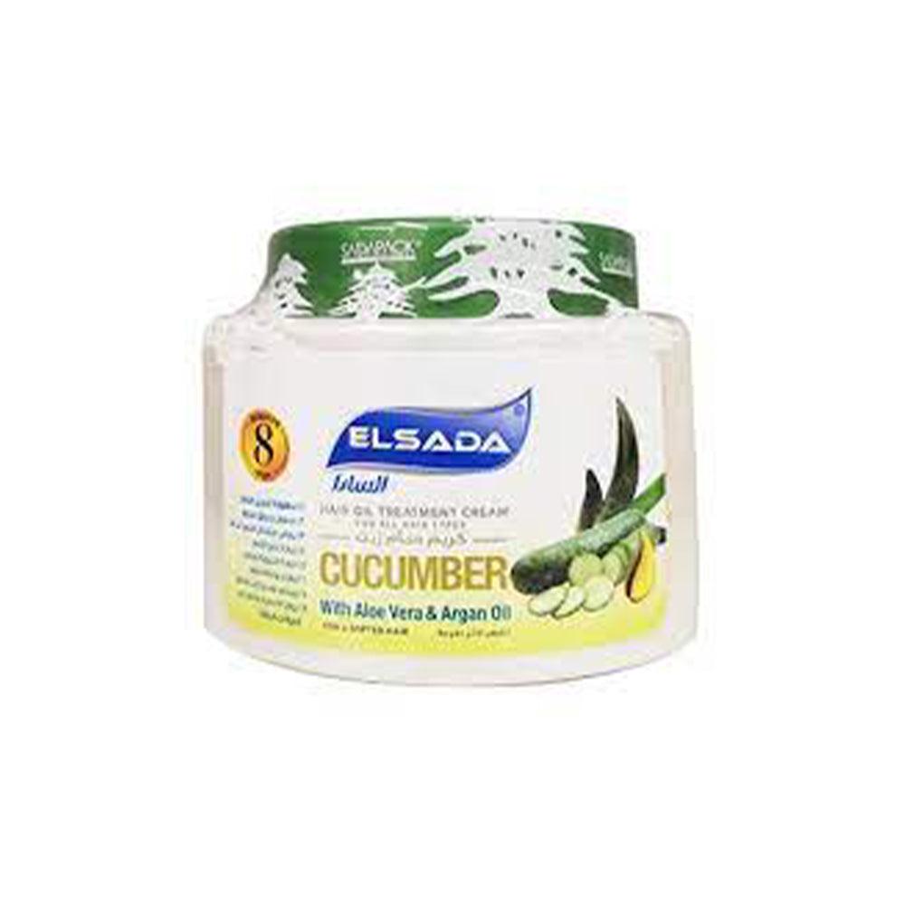 Elsada Hair Oil Treatment Cream 500 ml / Cucumber - Karout Online -Karout Online Shopping In lebanon - Karout Express Delivery 