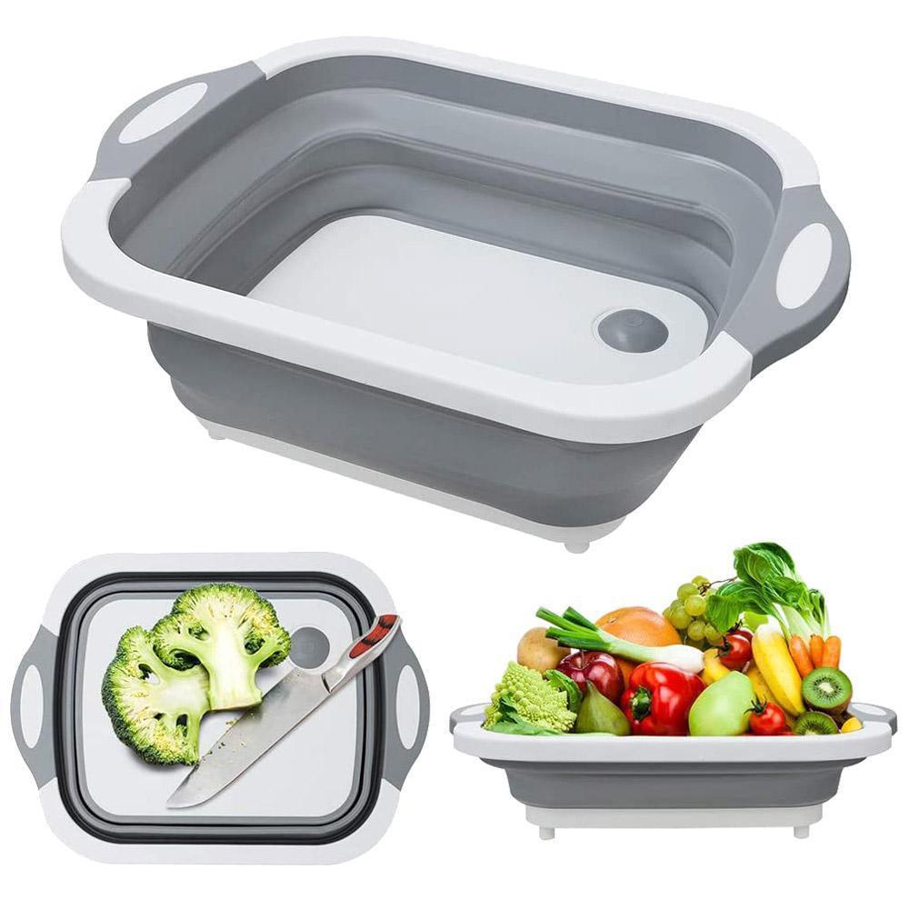 Foldable Multi-function Kitchen Plastic Silicone Dish Tub / KC-103 - Karout Online -Karout Online Shopping In lebanon - Karout Express Delivery 