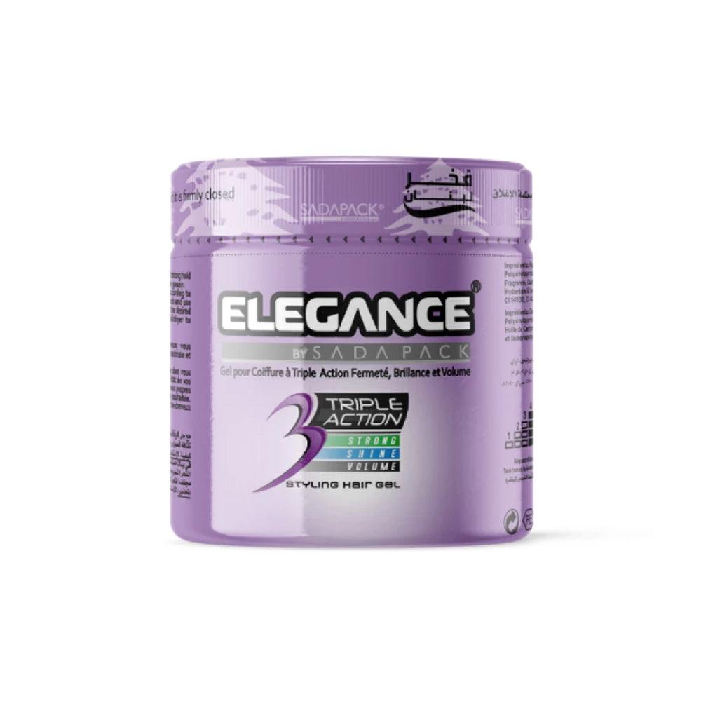 Elsada Elegance Triple Action Hair Gel / Purple 500 ml - Karout Online -Karout Online Shopping In lebanon - Karout Express Delivery 