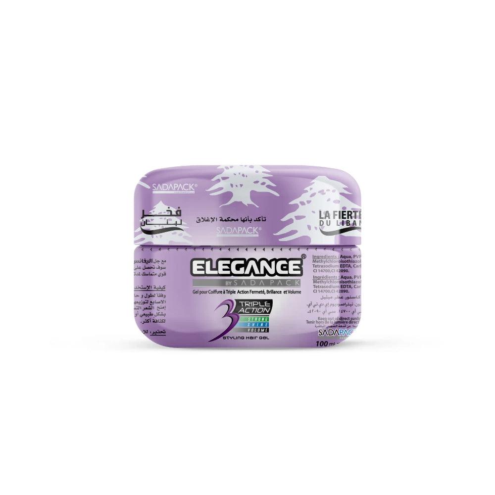 Elsada Elegance Triple Action Hair Gel 100 ml / Purple - Karout Online -Karout Online Shopping In lebanon - Karout Express Delivery 