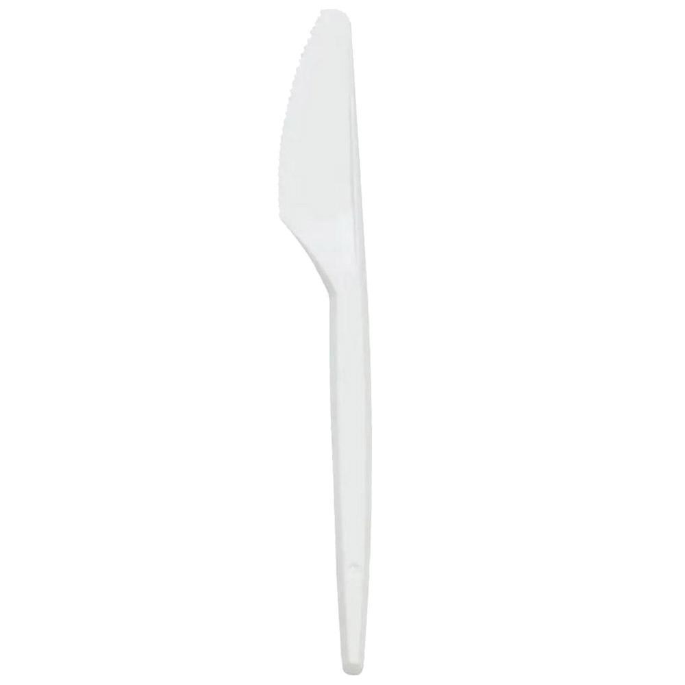 White Plastic Knives ( 100 Pcs) / 181129 Cleaning & Household