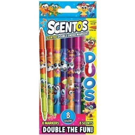 Scentos  Duos Double Ended Fineline Marker 8 Pcs - Karout Online -Karout Online Shopping In lebanon - Karout Express Delivery 