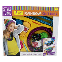 2 in 1 Rainbow Knitting.