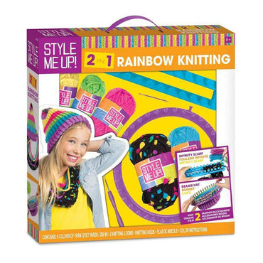2 in 1 Rainbow Knitting.