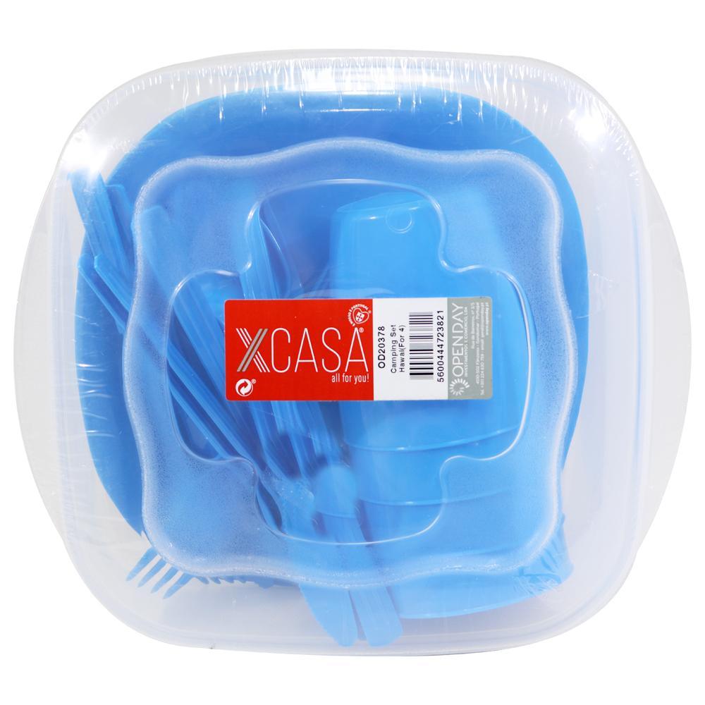 XCASA Camping Set For 4 Prs (21 Pcs) / OD20378 - Karout Online -Karout Online Shopping In lebanon - Karout Express Delivery 