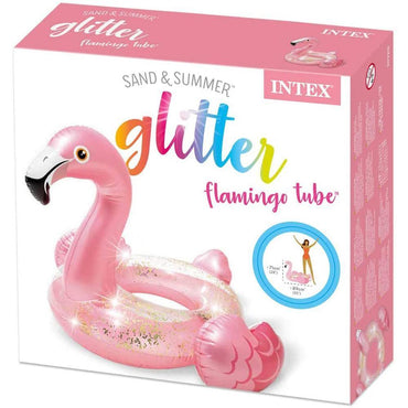 INTEX - Glitter Flamingo Tube Ride-On - Karout Online -Karout Online Shopping In lebanon - Karout Express Delivery 