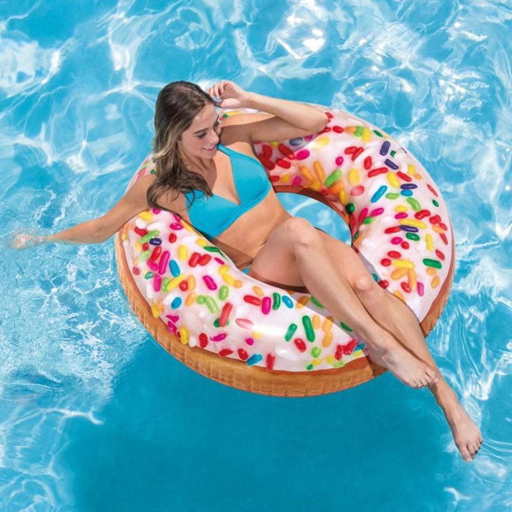 Intex Swimming Pool Ring Inflatable Sprinkle Donut Tube.