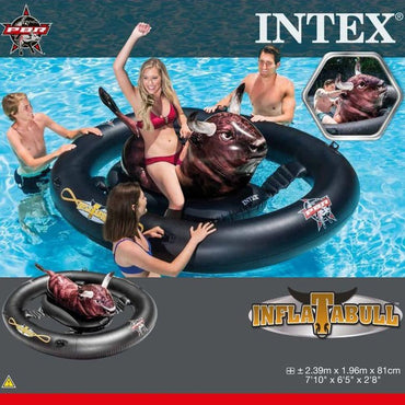 Intex Inflat-A-Bull Inflatable Ride-On Pool Toy With Realistic Printing Summer