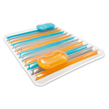 Intex Colorful Inflatable Double Pool Lounge Mat + Pillows/Cup Holders | 56897EP.