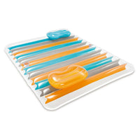 Intex Colorful Inflatable Double Pool Lounge Mat + Pillows/Cup Holders | 56897EP.