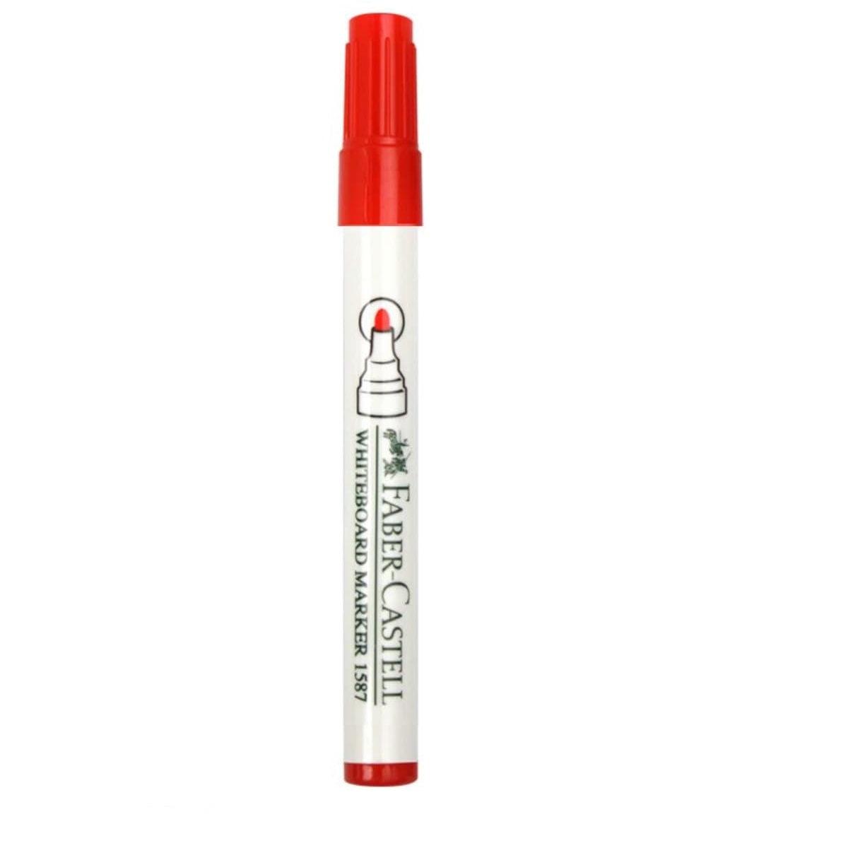 Faber Castell Whiteboard Marker Round Tip Red / 87217 - Karout Online -Karout Online Shopping In lebanon - Karout Express Delivery 