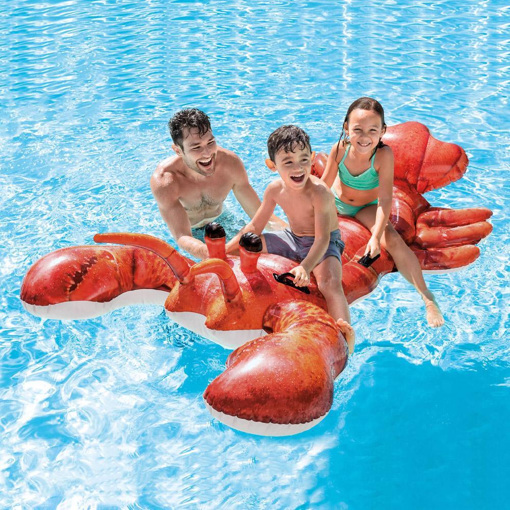 Intex 57533 Inflatable Ride-On Lobster-For Swimming Pools Red Summer