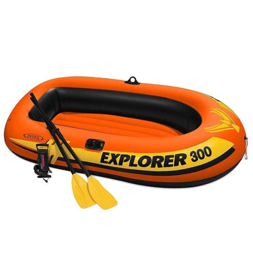 Intex Boat Explorer 300 For 3 Person 186Kg (2.11X1.17X41Cm) With Oars & Pump Summer