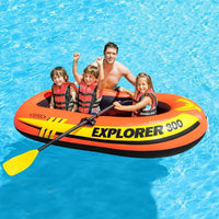 Intex Boat Explorer 300 For 3 Person 186Kg (2.11X1.17X41Cm) With Oars & Pump Summer