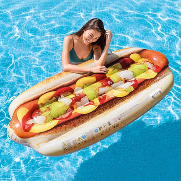 Intex Inflatable Giant Hotdog Mattress Lilo 180Cm X 89Cm Summer