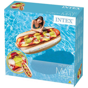 Intex Inflatable Giant Hotdog Mattress Lilo 180Cm X 89Cm Summer