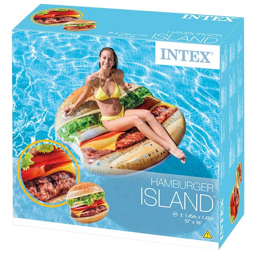 Intex Inflatable 58780 Hamburger Mat With Handles 145 X 142 Cm Summer