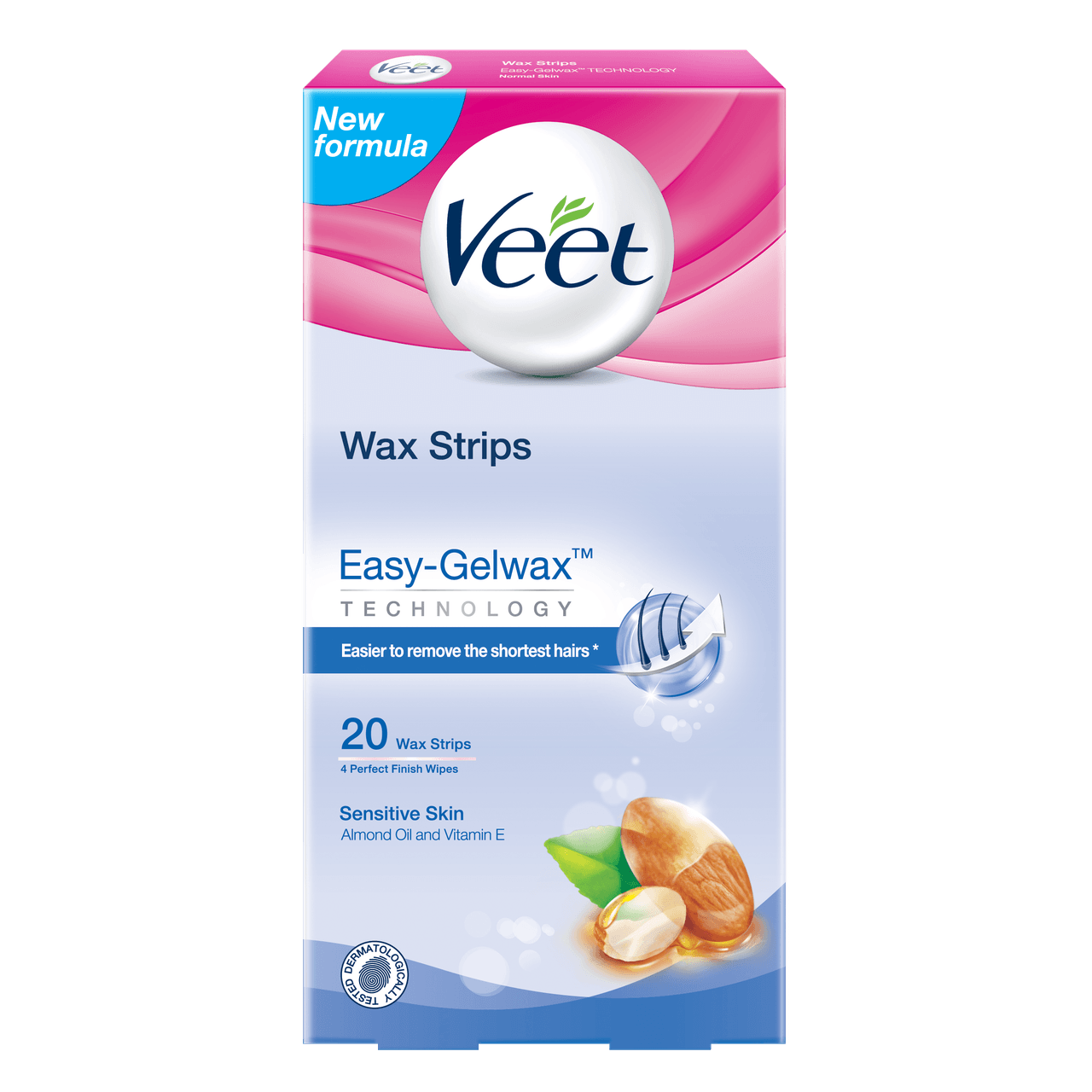 Veet Wax Strips With Easy Grip - Legs & Body – Sensitive Skin.