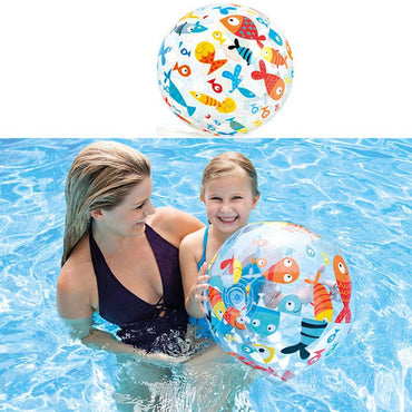 Intex, Kids Inflatable Lively Print Beach Ball 51cm - 59040B.