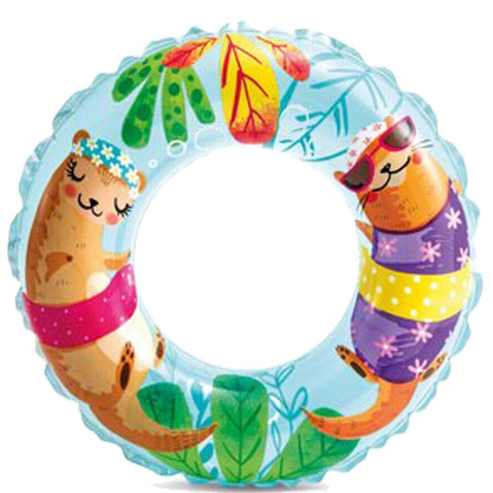 Intex Inflatable Transparent Ring Swim Tube 59242 Sea Beaver Summer