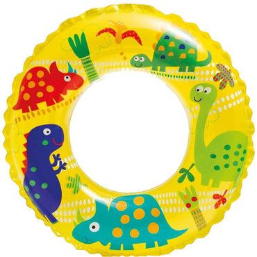 Intex Inflatable Transparent Ring Swim Tube 59242R Yellow Dinosaur Summer