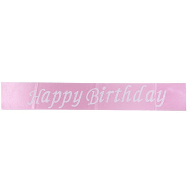Happy Birthday Sash / E-44 /221394 Pink Birthday & Party Supplies