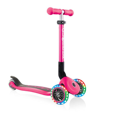 Globber Junior Foldable Scooter Lights Fuchsia - Karout Online -Karout Online Shopping In lebanon - Karout Express Delivery 