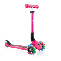 Globber Junior Foldable Scooter Lights Fuchsia - Karout Online -Karout Online Shopping In lebanon - Karout Express Delivery 