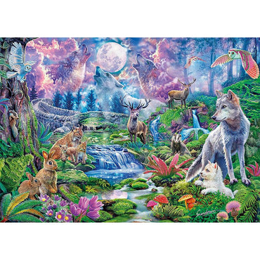 Clementoni Forest Animals in Moon Light 3000 pieces - Karout Online -Karout Online Shopping In lebanon - Karout Express Delivery 