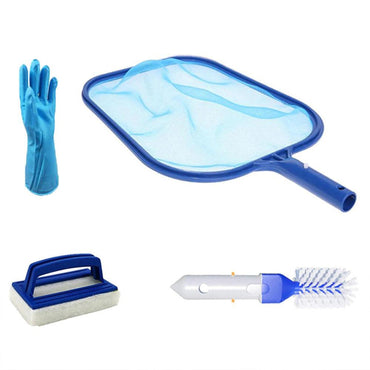 Shop Online Pool Cleaning Kit 4pcs Swimming Pool Water Vacuum Cleaner with Net Brush Pond Fountain Cleaning Glove Set Pool Accessories - Karout Online Shopping In lebanon