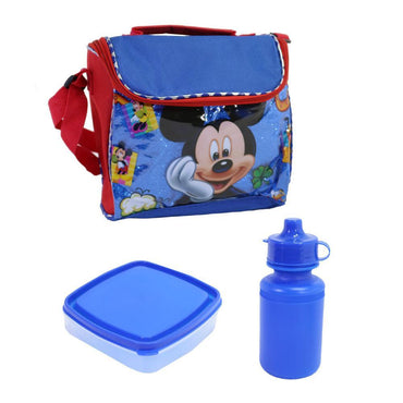Characters Lunch Bag With Lunch Box And Water Bottle.