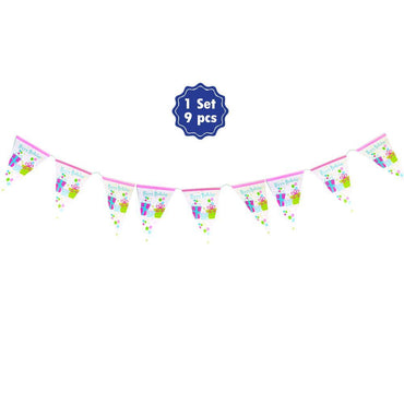 Happy Birthday - Flag Banners (9 pcs).