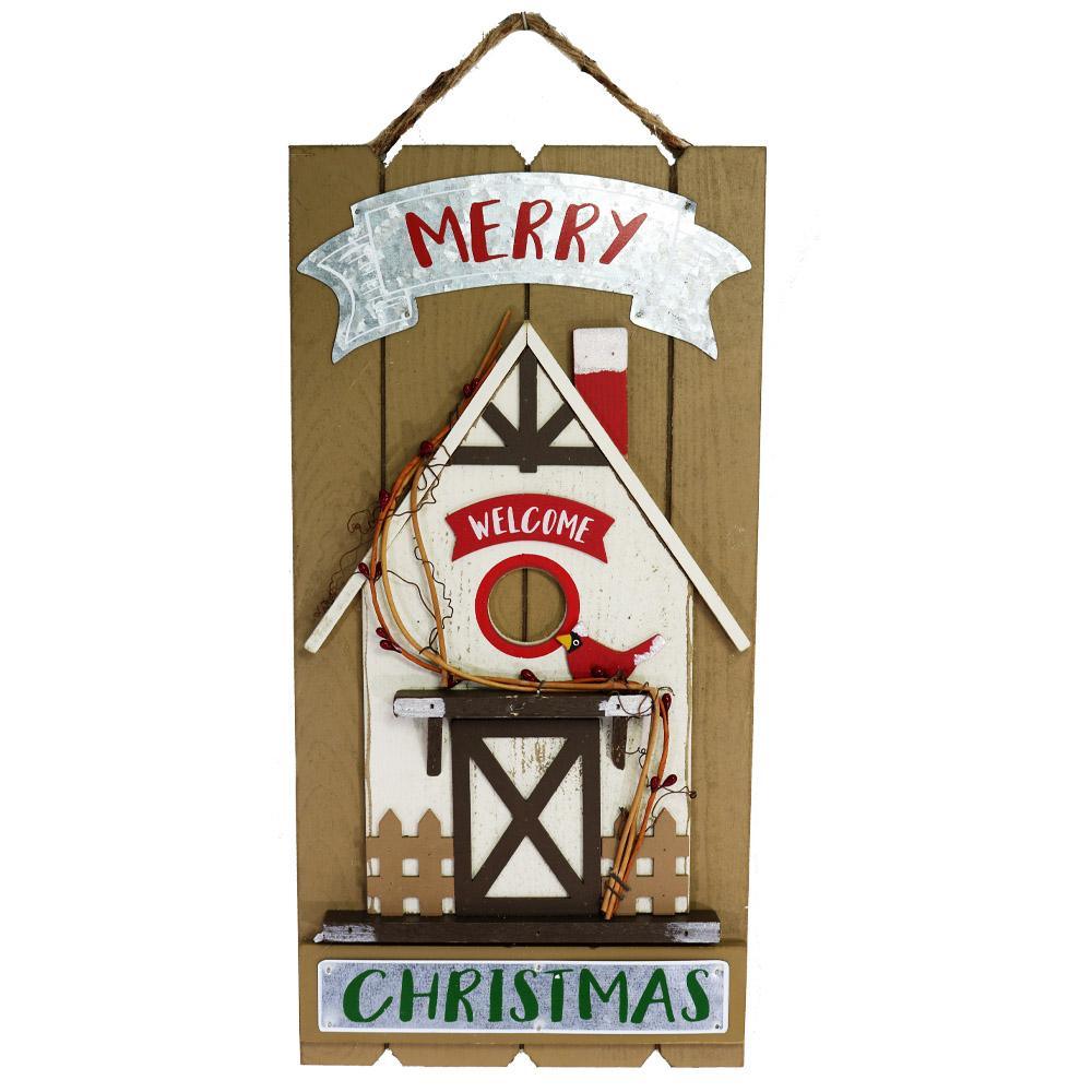 Merry Christmas Wooden Door Hanger.