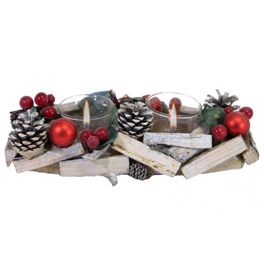 Christmas Candle Holder 25 x 6.5 cm.