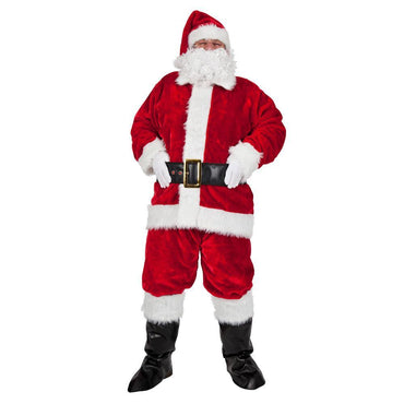 Velvet One Size Santa Clause Full Set Costume.