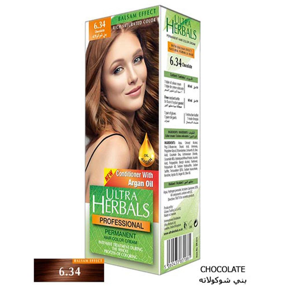 Ultra Herbals Professional Hair Color Cream 6.34 Chocolate / GT-7859 - Karout Online -Karout Online Shopping In lebanon - Karout Express Delivery 