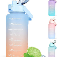 **NET** Motivational Water Bottle With Straw  Leakproof Sports Water Bottle for Gym Camping Tour / 51588 / JR23-12 / JR23-14