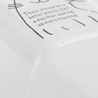 **NET**Clear Square Tall Glass Drinkware Cup Printed Cute Animal Pattern 400ml / 9961409446046