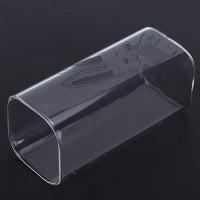 **NET**Clear Square Tall Glass Drinkware Cup Printed Cute Animal Pattern 400ml / 9961409446046