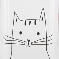 **NET**Clear Square Tall Glass Drinkware Cup Printed Cute Animal Pattern 400ml / 9961409446046