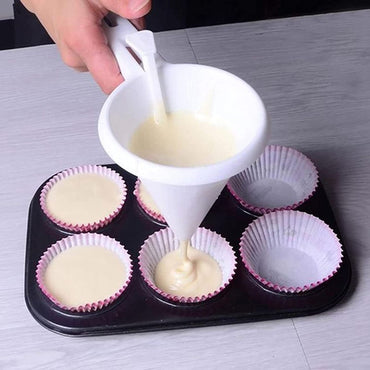 **NET**Kitchen Baking Funnel Tool Handheld Chocolate Cupcake Dispenser Plastic