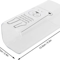 **NET**Clear Square Tall Glass Drinkware Cup Printed Cute Animal Pattern 400ml / 9961409446046