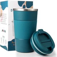 **(NET)**Stainless Steel Travel Coffee Mug Vacuum Insulated Reusable Coffee Tumbler Cup 510ml