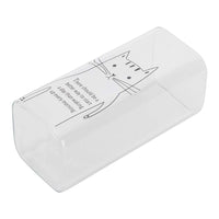 **NET**Clear Square Tall Glass Drinkware Cup Printed Cute Animal Pattern 400ml / 9961409446046