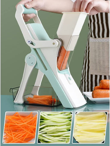 **(Net)** - Multifunction Meat Cutter Vegetable Fruit Slicer Grater Manual Food Chopper Set